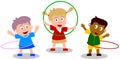 Kids Playing - Hula Hoop Royalty Free Stock Photo