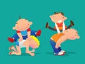 Kids playing Leapfrog Royalty Free Stock Photo
