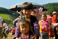 Kids playing during Love Market festival in Vietnam - editorial caption