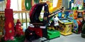 kids playing machinery kept into the game zone in India aug 2019