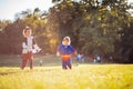 Kids playing in nature Royalty Free Stock Photo