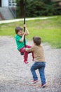 Kids, playing on the playground