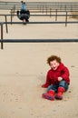 Kids playing on racks