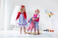 Kids playing with rocking horse