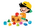 Kids Playing With Shape Sorter Toy