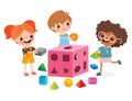 Kids Playing With Shape Sorter Toy