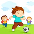Kids playing Soccer