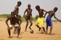 Kids playing soccer in Saint Louis