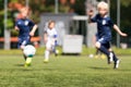 Kids playing soocer Royalty Free Stock Photo