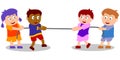 Kids Playing - Tug of War Royalty Free Stock Photo