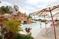 The kids playing in water attractions in Siam waterpark