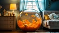 Kids Playroom Decor Goldfish Bowl as a Delightful Addition