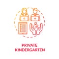 Kids private kindergarten concept icon