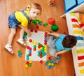 Kids and puzzle Royalty Free Stock Photo