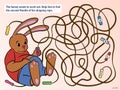 Kids puzzle to help the bunny untangle his rope Royalty Free Stock Photo