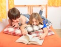 Kids reading a book