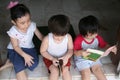 Kids reading books Royalty Free Stock Photo