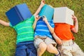 Kids Reading Books Royalty Free Stock Photo