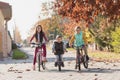 Kids ready for the first cycling competition Royalty Free Stock Photo