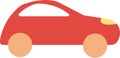 Kids red car. Flat baby icon. Cute minicar for funny boy prints, patterns, clip-art. Royalty Free Stock Photo