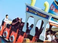 Kids Riding On Lucy`s Tugboat
