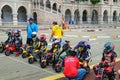Kids riding at mini-bike competition, Malaysia