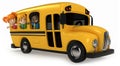 Kids Riding School Bus Royalty Free Stock Photo