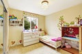 Kids room interior in soft ivory