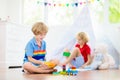Kids room with teepee tent. Child bedroom Royalty Free Stock Photo