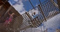 Kids on rope ladder, Zoo Safari, Dvur Kralove, Czech Republic