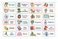 Kids daily routine chores collection. Responsibilities list for the chore chart