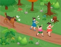 Kids Running Background