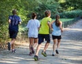 Kids running in park Royalty Free Stock Photo