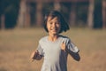 Kids running and playing on field Royalty Free Stock Photo