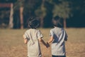 Kids running and playing on field Royalty Free Stock Photo