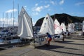 Kids with sailing boats