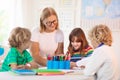 Kids in school. Children in class Royalty Free Stock Photo