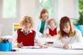 Kids in school. Children in class Royalty Free Stock Photo