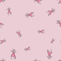 Kids seamless pattern in doodle style