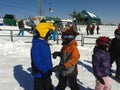 Kids Skiing In The Area of Gulmarg Kandola 2