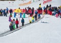 Kids skiing in an Austria ski school