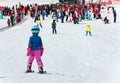 Kids skiing in an Austria ski school