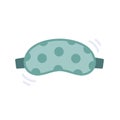 Kids sleeping mask. Cute dotted mask. dotted eye mask is in flat style.