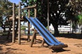 Kids slide on a playground Royalty Free Stock Photo