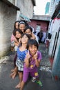 Kids in a slum In jakarta Royalty Free Stock Photo