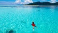 Kids snorkel. Children snorkeling in tropical sea Royalty Free Stock Photo