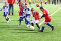 Kids soccer match Royalty Free Stock Photo