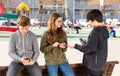 Kids spending time on playground