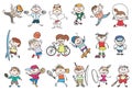 Kids sport activity vector