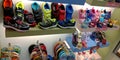 Kids sport fashion shoes corner into the shopping mall